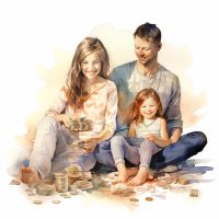 Vader en twee dochters blij met kindgebonden budget